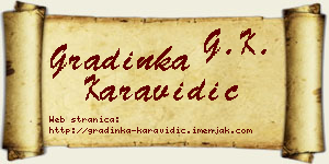 Gradinka Karavidić vizit kartica